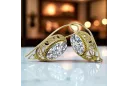 Artisanat vintage Des boucles d'oreilles Zircon Or jaune 14 carats vec023y